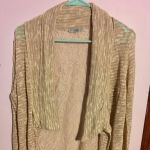 Long sleeve lace back sweater